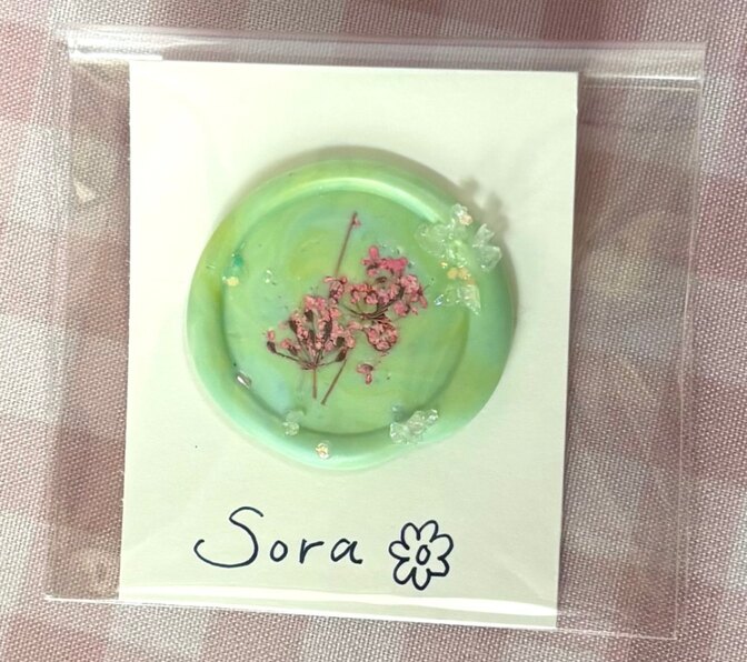 シーリングスタンプシール　ドライフラワー　春の木漏れ日