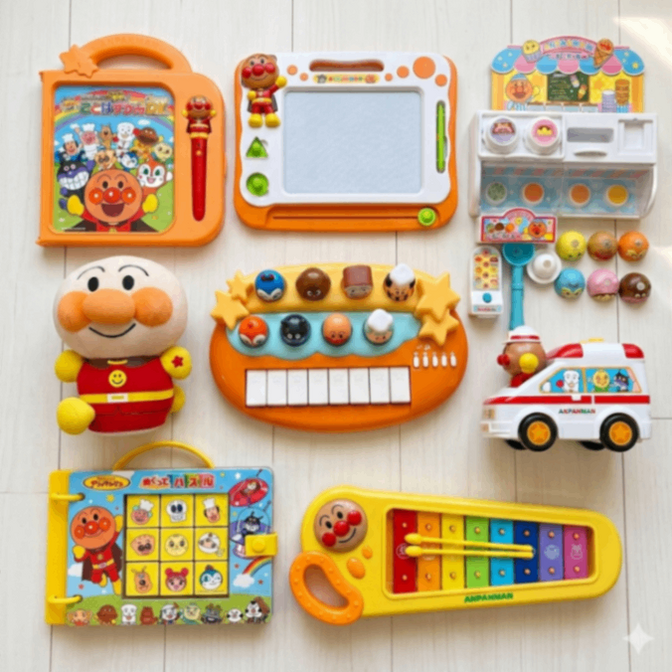 アンパンマン 豪華8点セット！ことば図鑑・らくがき教室・アイス屋・知育玩具