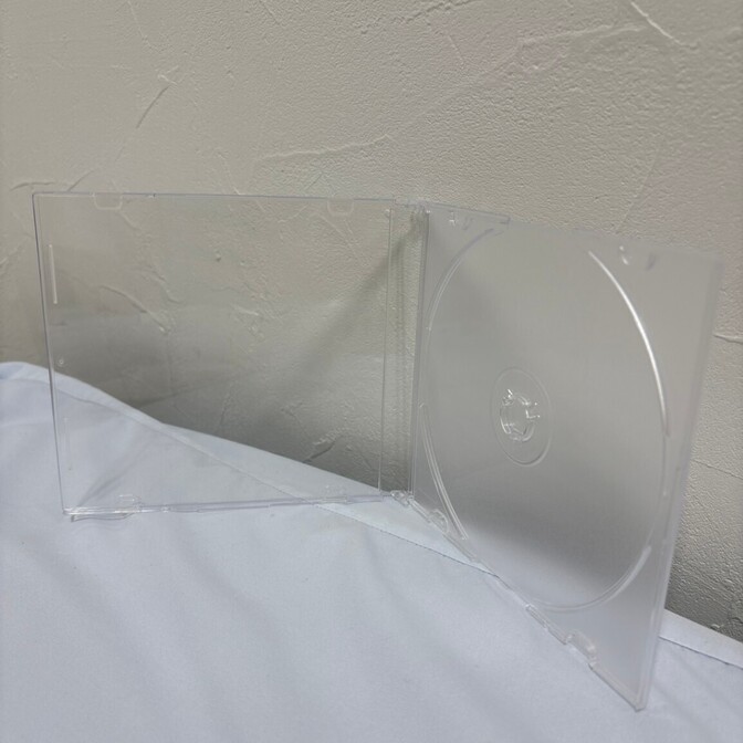 【写真、動画整理】CD DVD Blue-ray ケース 100枚 スリム　クリア　空　ケース