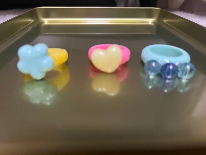 花・ハート・丸型の指輪