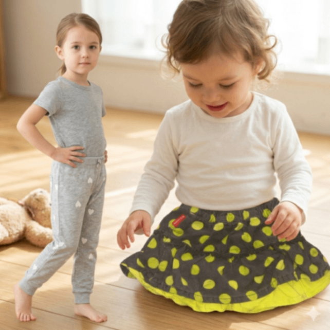 【美品】女の子 ベビー服 80cm 2点セット H&Mパンツ ＆ ムージョンジョンスカート