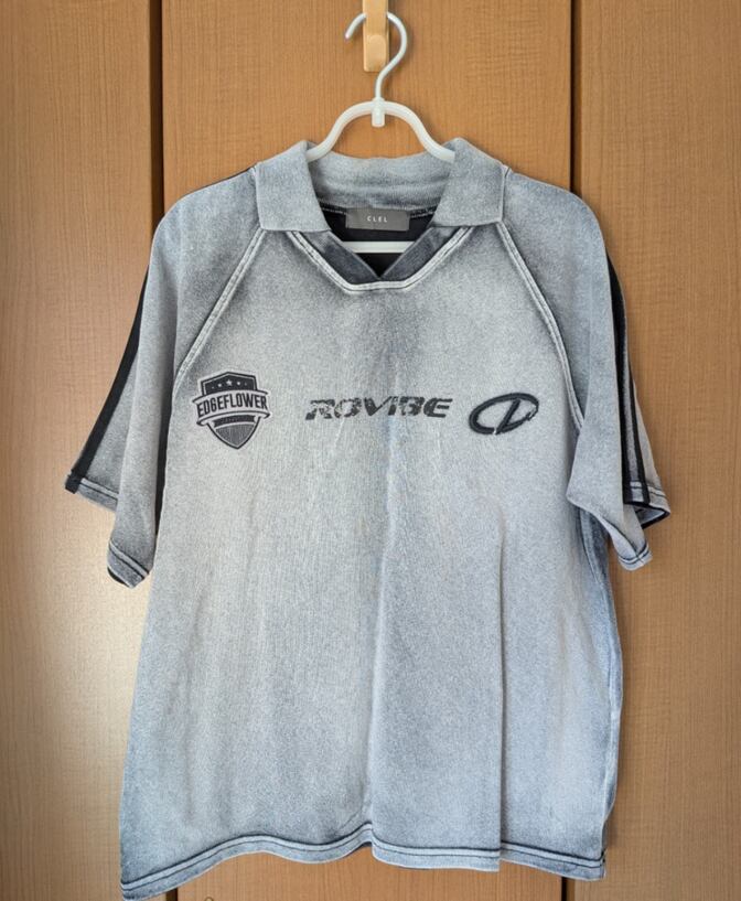 【新品未使用】CLEL ヘビーウェイト ヴィンテージデザイン半袖ゲームTシャツ ホワイト系 XS