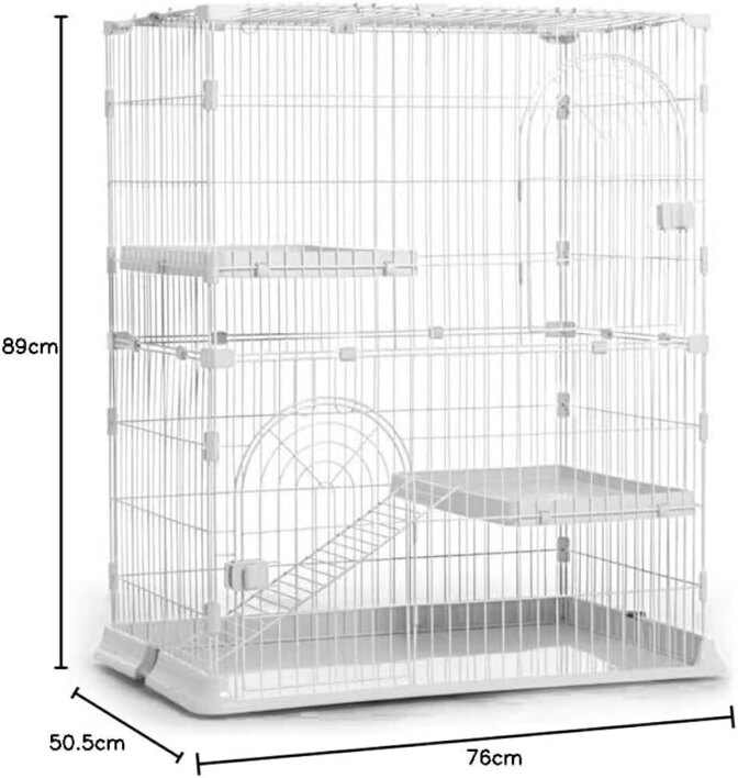 【美品】猫ケージ 2段 子猫使用3ヶ月 清掃済み