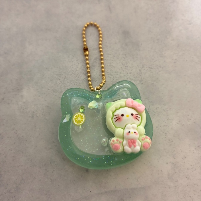 【ハンドメイド】シャカシャカキーホルダー　猫モチーフ