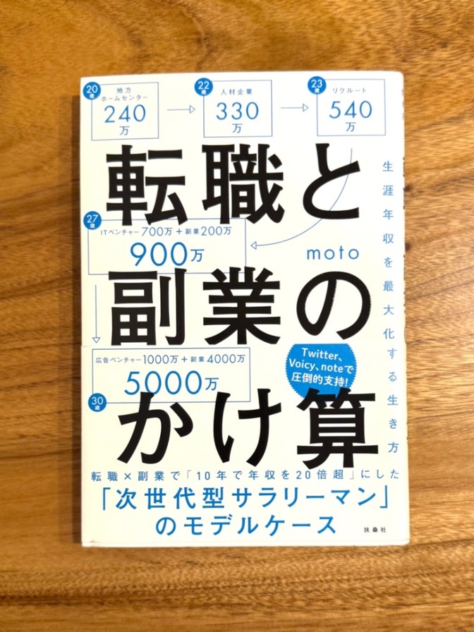 📕【学長おすすめ書籍】 転職と副業のかけ算／moto 自己啓発 ビジネス書 年収アップ