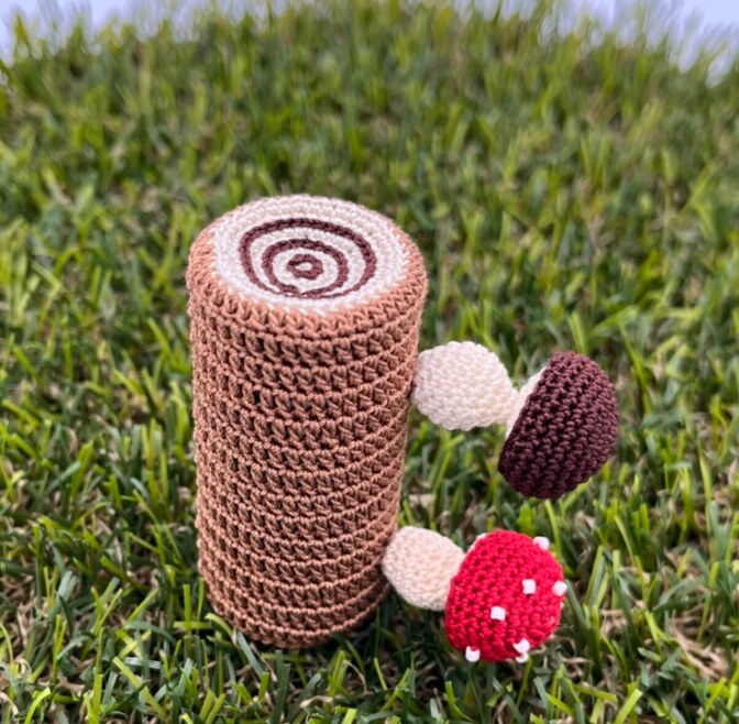 【ハンドメイド】しいたけ栽培キット（？）磁石でくっつくキノコ丸太オブジェ