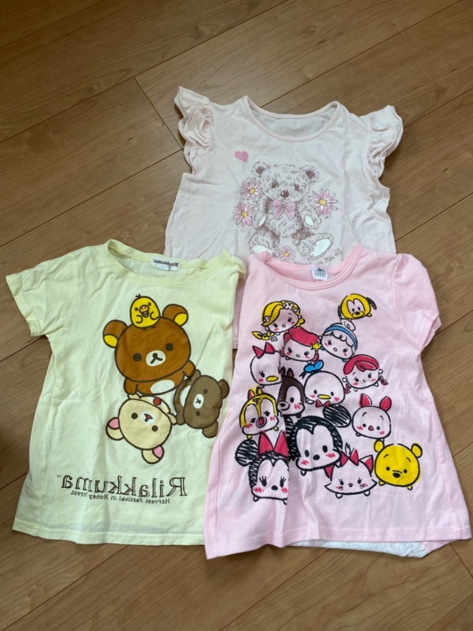 子供服(女の子向け)Tシャツ３枚セット(120cm)