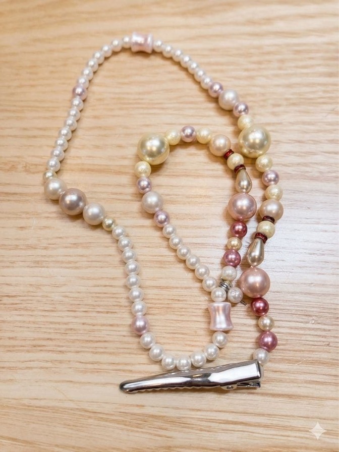 パールビーズ ヘアクリップ 壊れ品 パーツ取り用 ハンドメイド素材