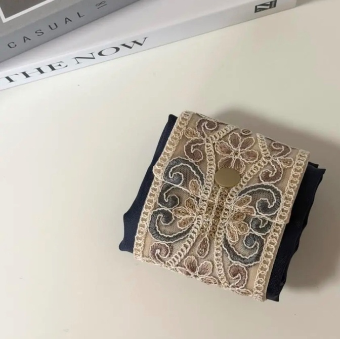 気分が華やぐインド刺繍リボンのマチ付きエコバッグ💓
