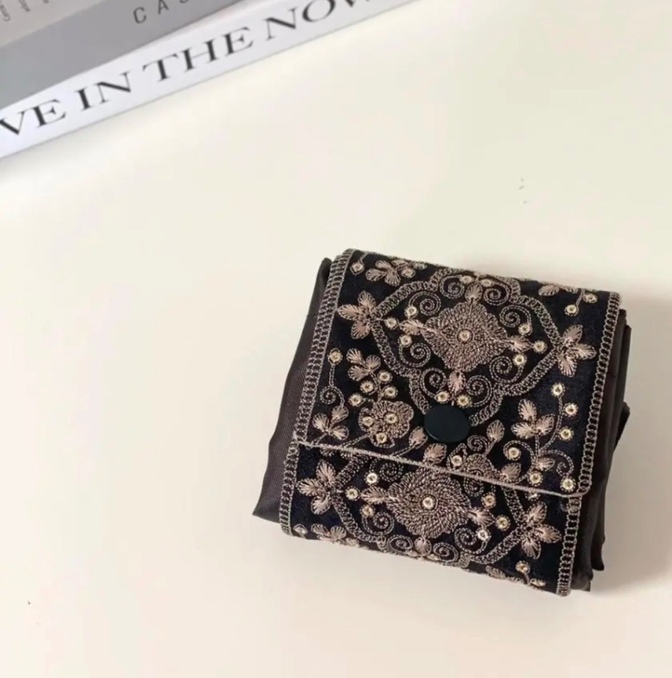 気分が華やぐインド刺繍リボンのマチ付きエコバッグ💓