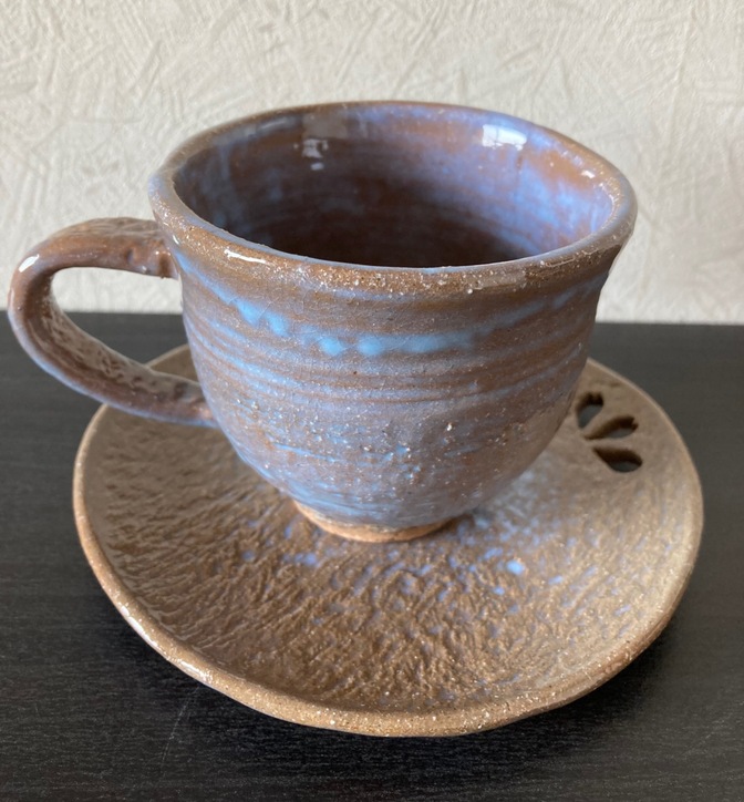 ⓶コーヒーカップ(ブルーワラ) 小皿(ソーサー) 陶器 カップ 皿 器