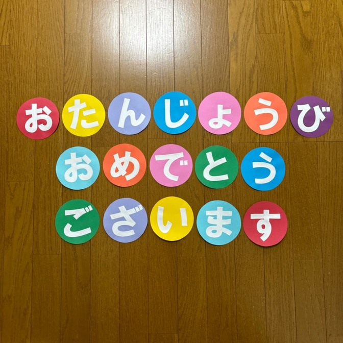 お誕生日祝いの飾り付けに🎉✨　壁面飾り【おたんじょうびおめでとうございます】
