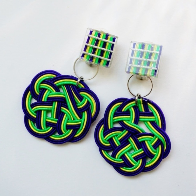 【ハンドメイド】水引イヤリング