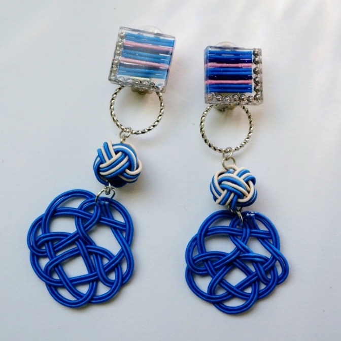 【ハンドメイド】水引　2wayイヤリング