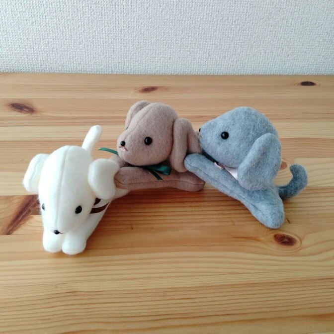 【3匹じゃれじゃれセット】ワンちゃんクリップ　洗濯バサミ入り