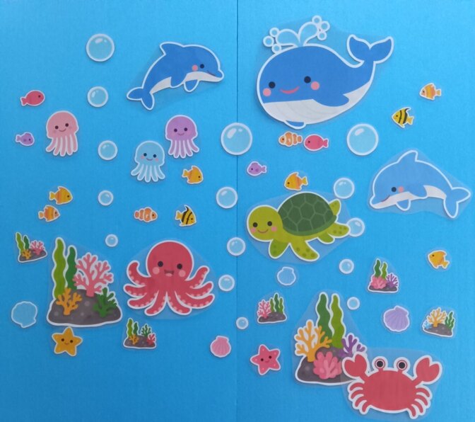 【海の仲間たち】壁面飾り　7月　保育園　幼稚園　　ラミネート加工