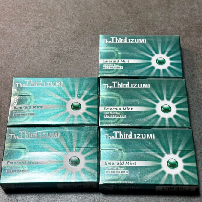 新品 5個セット The Third IZUMI ニコチン0 禁煙グッズ エメラルド・ミント