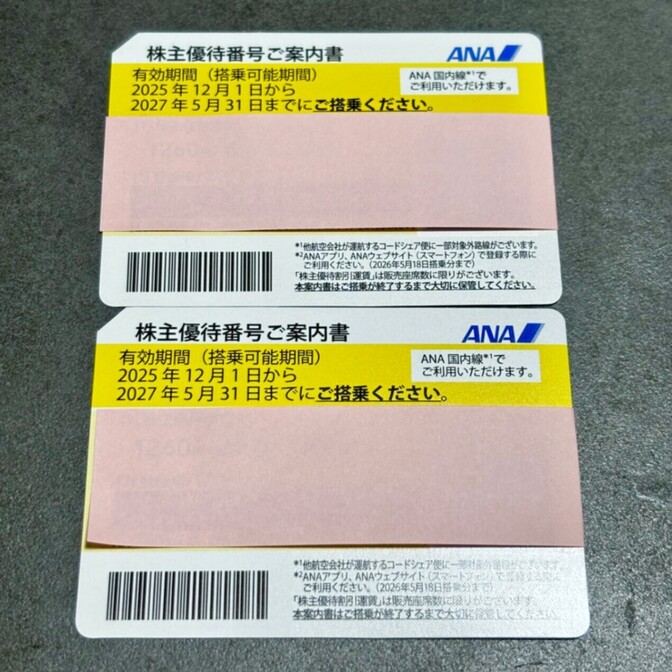 【株主優待割引券】ANA 全日空 株主優待券 航空優待 2枚