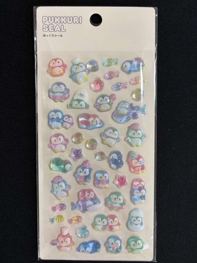 【新品未開封】 3COINS　ぷっくりシール　ペンギン