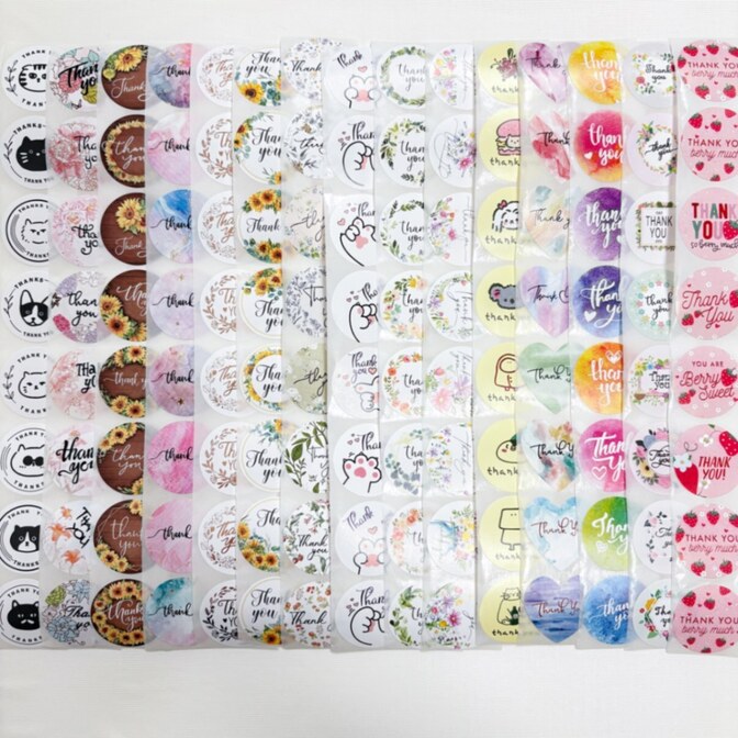 ✨たっぷり120枚＋おまけ付き！✨ サンキューシールセット💖