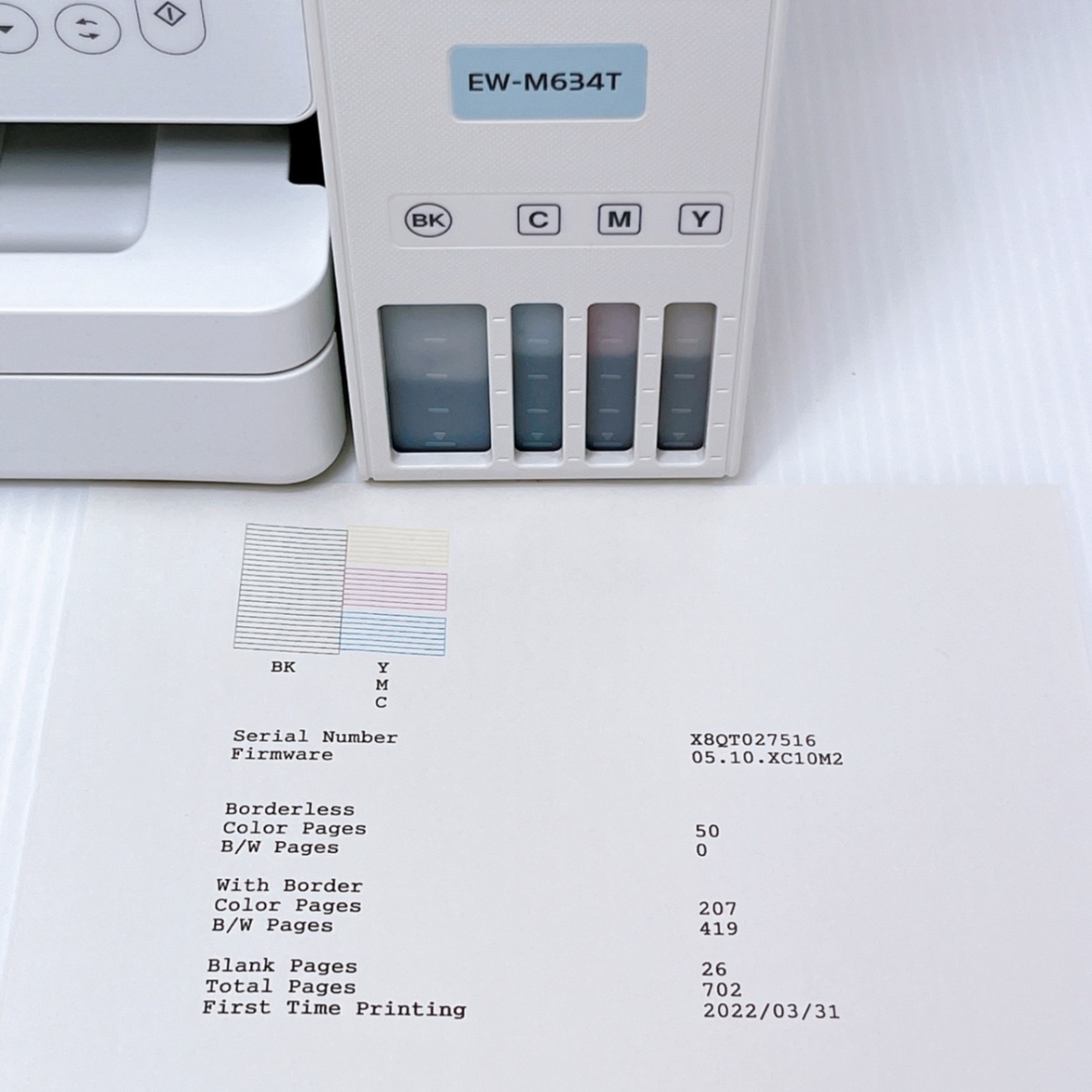 □印刷枚数極少□EPSON EW-M634T インクジェットプリンター エプソン