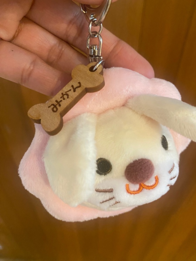 【らいおんちゃんの小さなごはんチャーム】名入れします！骨型の小さな可愛いチャームです