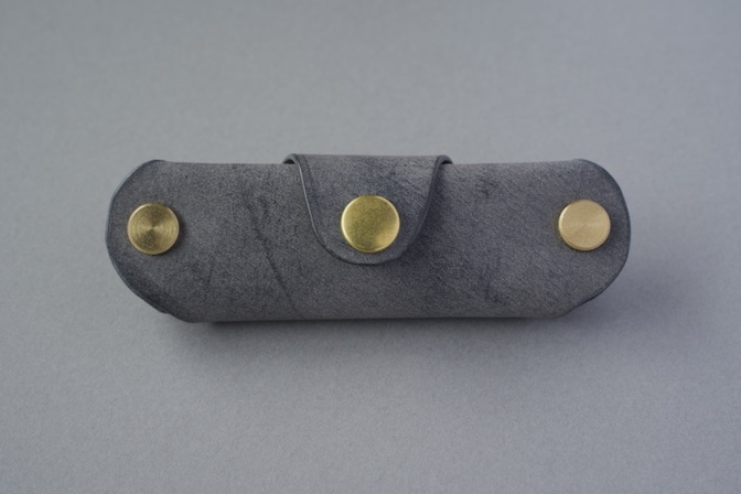 【ハンドメイド】鍵も収納できるコンパクト革財布