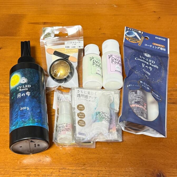UVレジン用品まとめ売り｜月の雫・UV/LEDライト・ヒーター