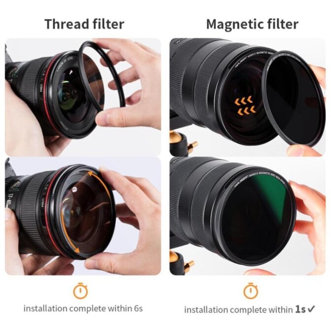 【大特価】【新品未開封】K&F CONCEPT マグネットND8フィルタ 52mm ＋レンズキャップ