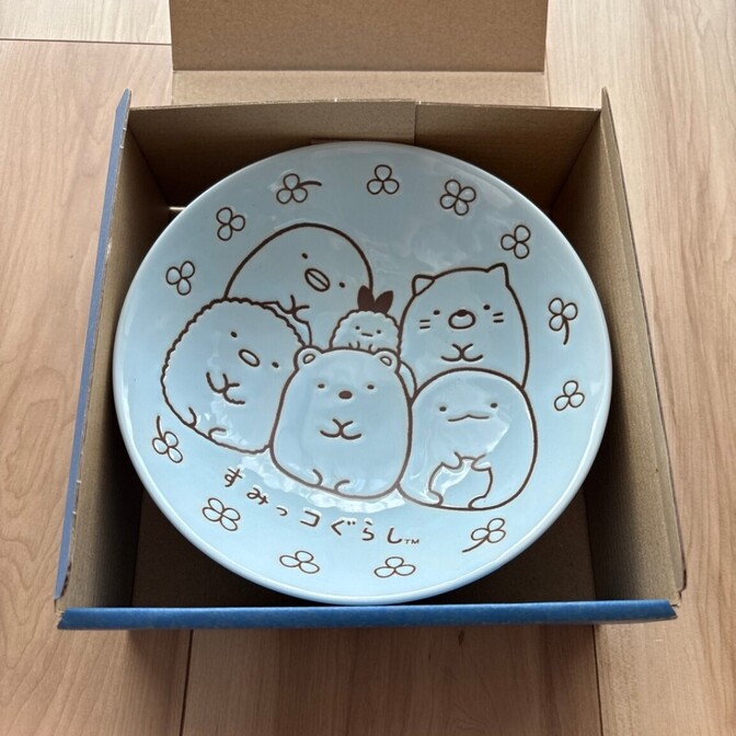 【新品未使用】すみっコぐらし ペアプレート 2枚セット 陶器プレート maebata 日本製 箱付き