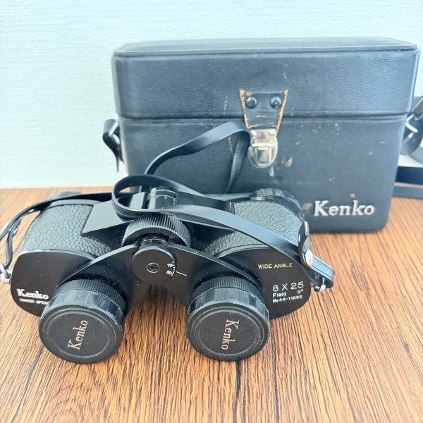 【視認良好】Kenko ケンコー 8×25 双眼鏡 No.44-11232 ケース キャップ付