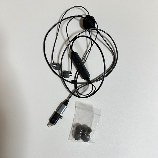 エコーなど音声変更できるイヤホン＆マイク付きイヤホン（Lightning→Cタイプ変更器具付き）