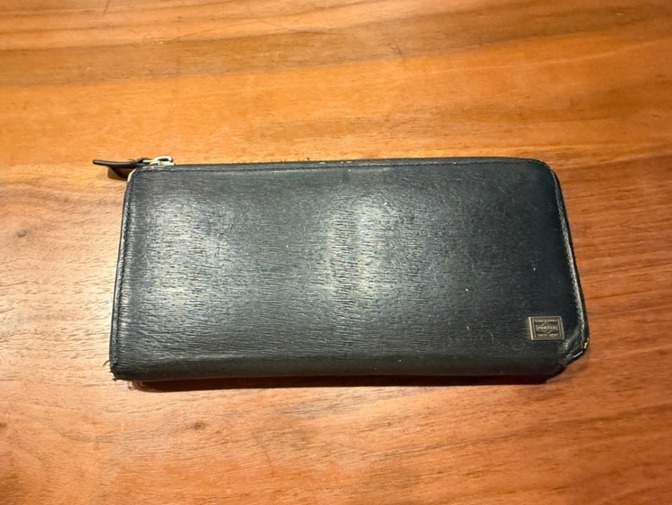 【中古】PORTER CURRENT カレント ロングウォレット 吉田カバン ブラック