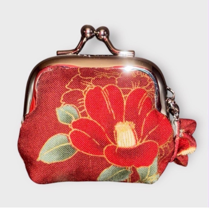 お花の和柄がま口 
〖チャーム付き‪✿〗