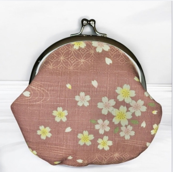 桜柄がま口財布👛