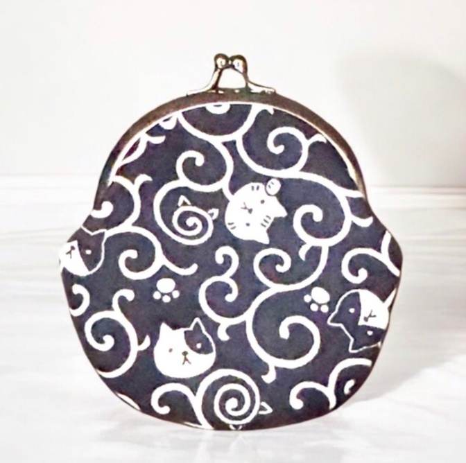 猫唐草のがま口財布👛