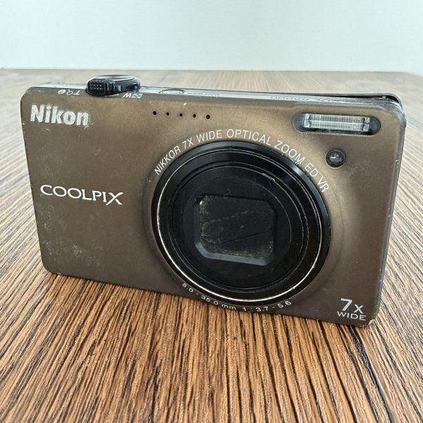 Nikon COOLPIX S6000 オールドデジカメ　ジャンク品 Nikon COOLPIX S6000 ブロンズ デジカメ 7xズーム ジャンク｜リベ