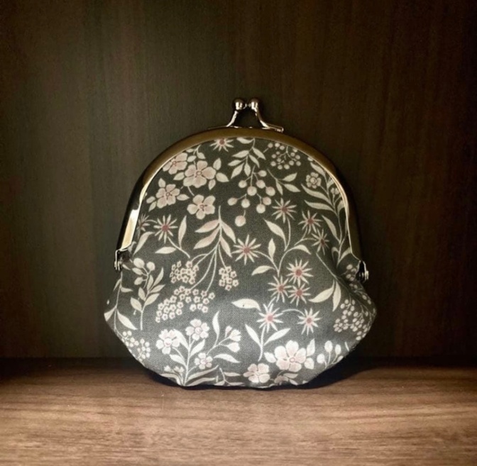 小花がま口財布(B)👛