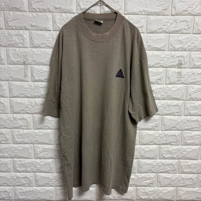【希少】 90s NIKE ACG 旧三角ロゴ ワッペン Tシャツ カーキ XL相当