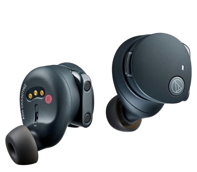 【美品】オーディオテクニカ ATH-CKS50TW2 BK ワイヤレスイヤホン ノイズキャンセリング