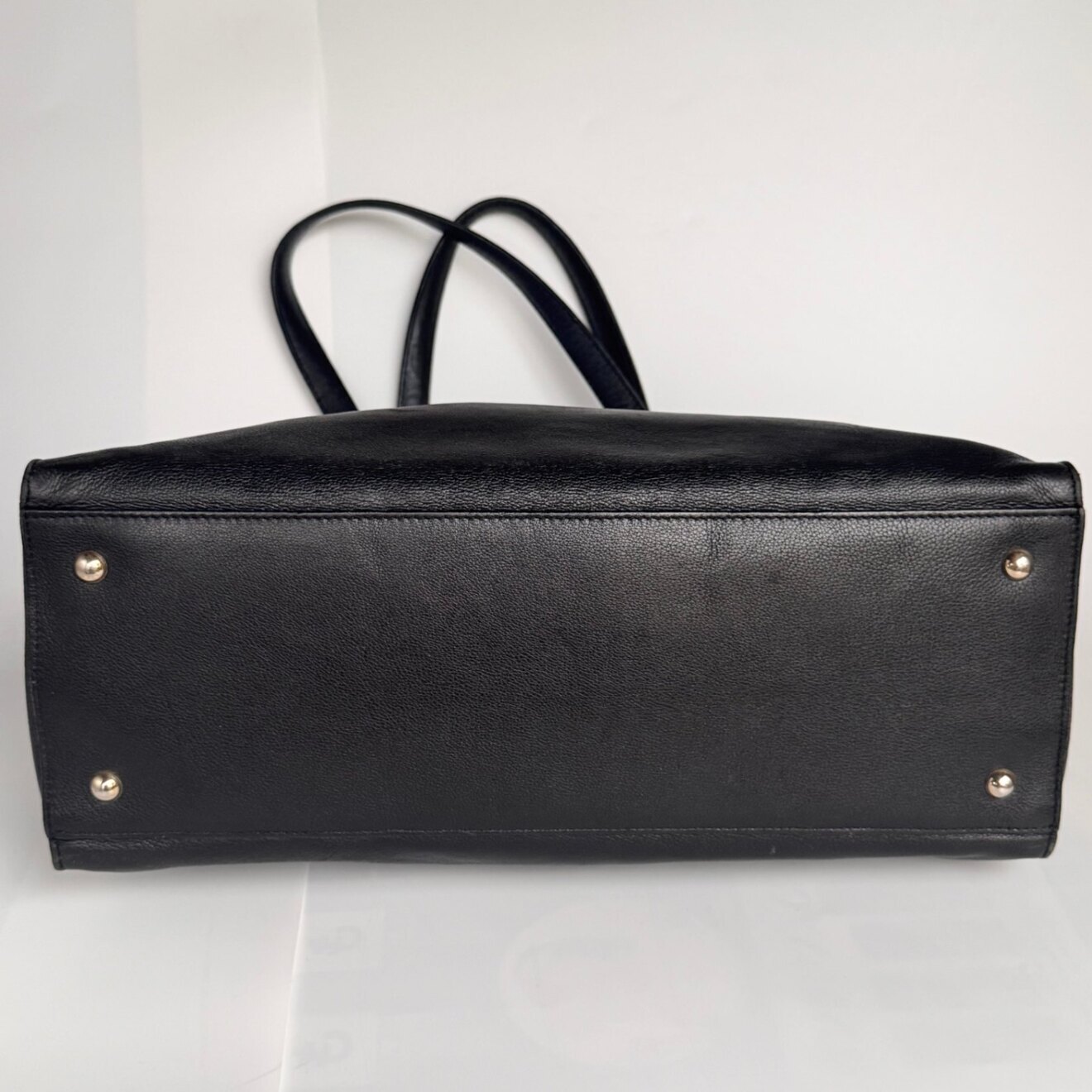 FURLA フルラ トートバッグ 大容量 ヴィンテージ A4 シボ革 ブラック FURLA フルラ レザー トートバッグ ビジネス A4 黒 収納袋付｜リベ