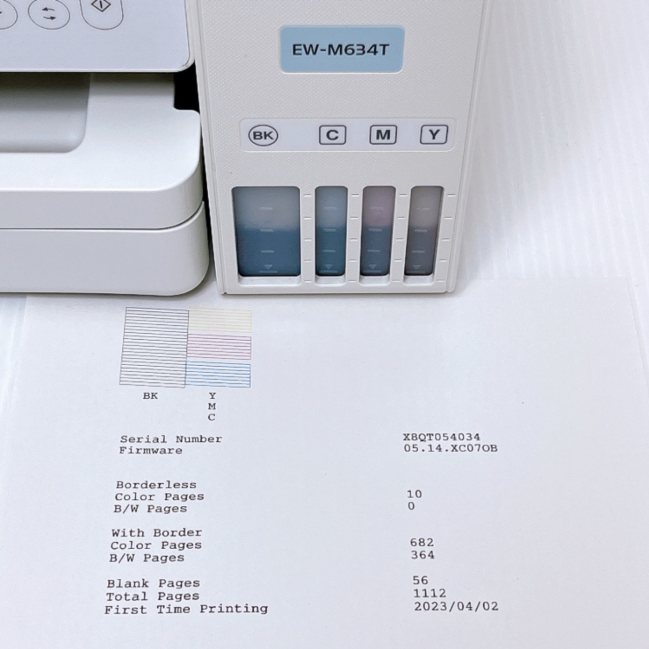 □印刷枚数少□EPSON EW-M634T インクジェットプリンター エプソン