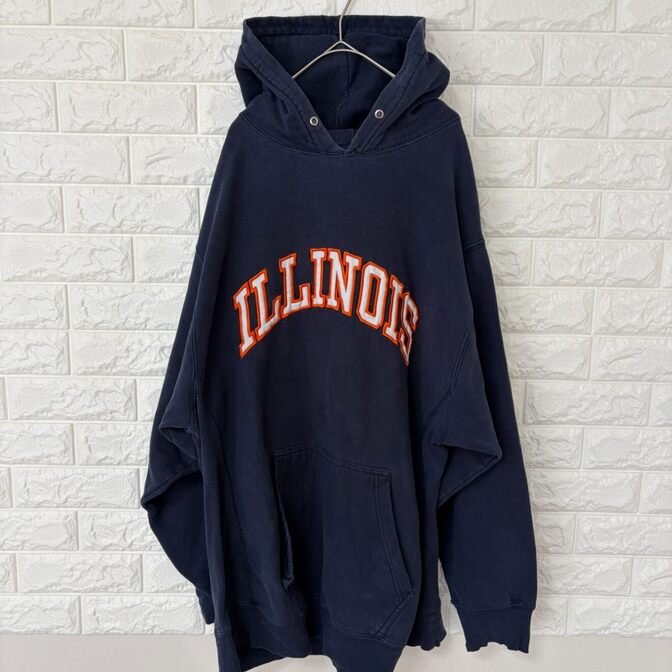 00s STEVE&BARRY'S ILLINOIS パーカー フェード