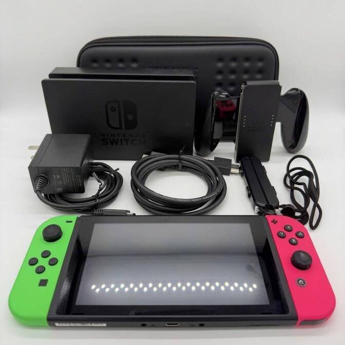 【 動作確認済】Nintendo Switch HAC-001 本体・純正付属品・HORIケース