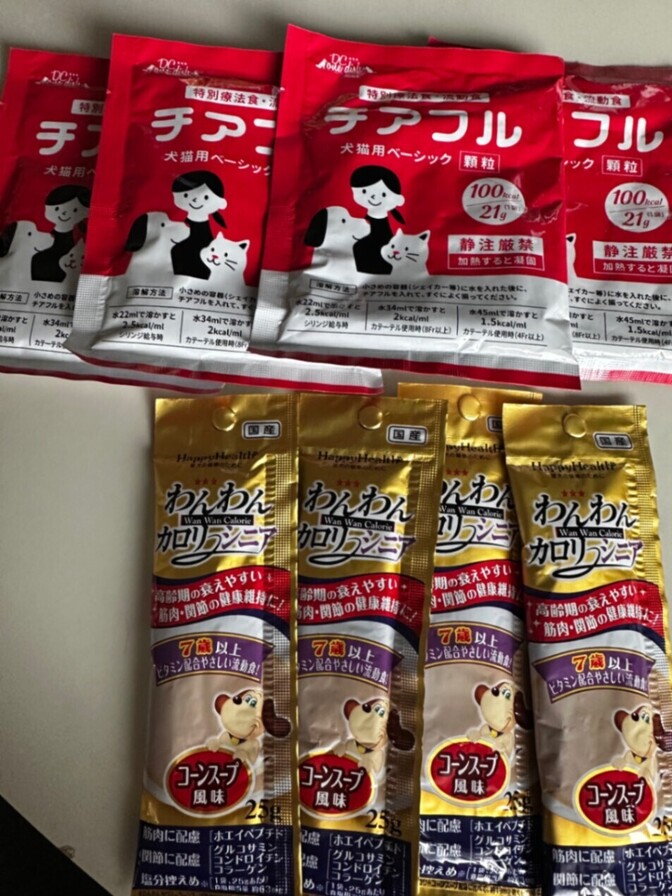 （未開封）チアフル特別療法食・流動食➕わんわんカロリーシニア
