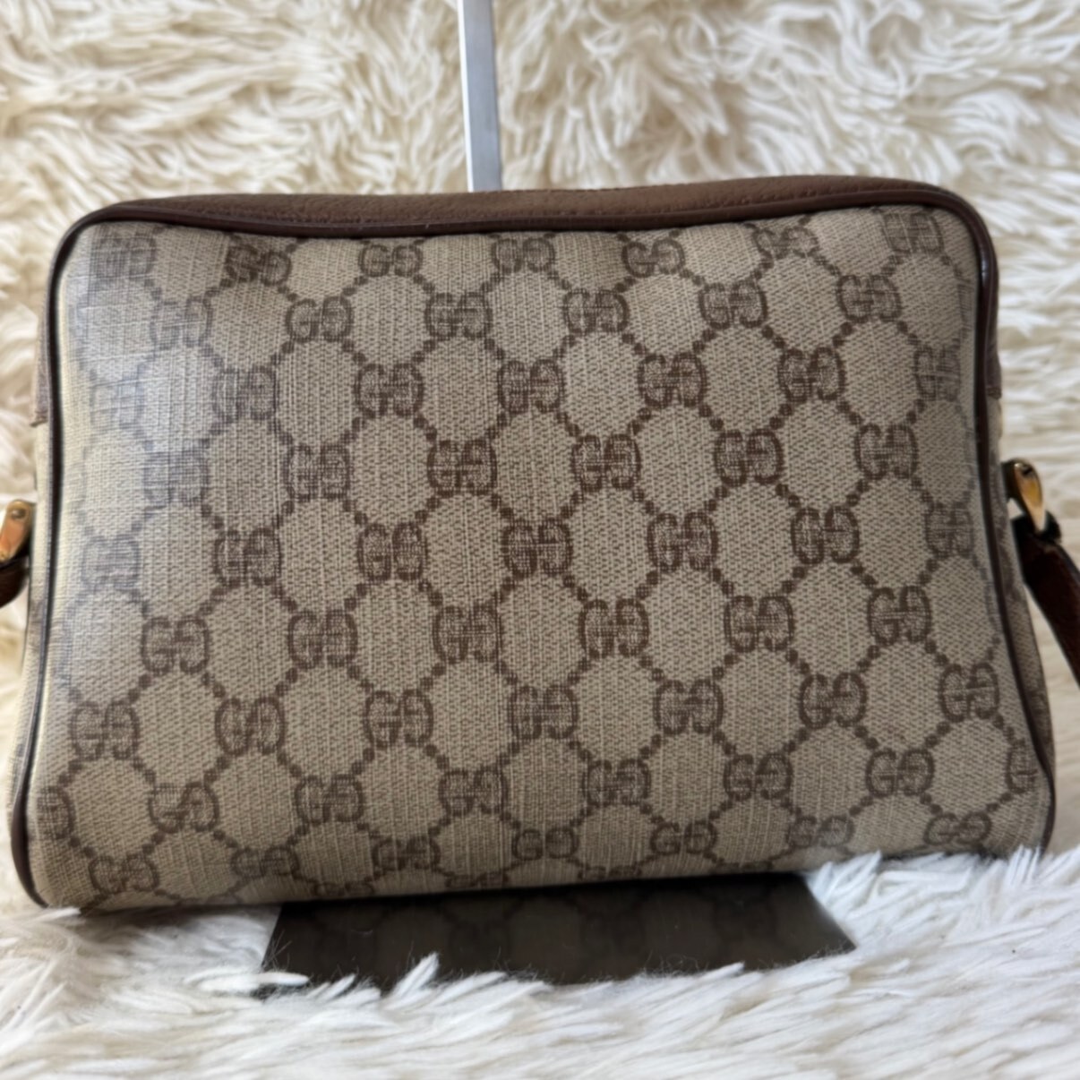 希少 グッチ シェリーライン GG キャンバス レザー ショルダーバッグ