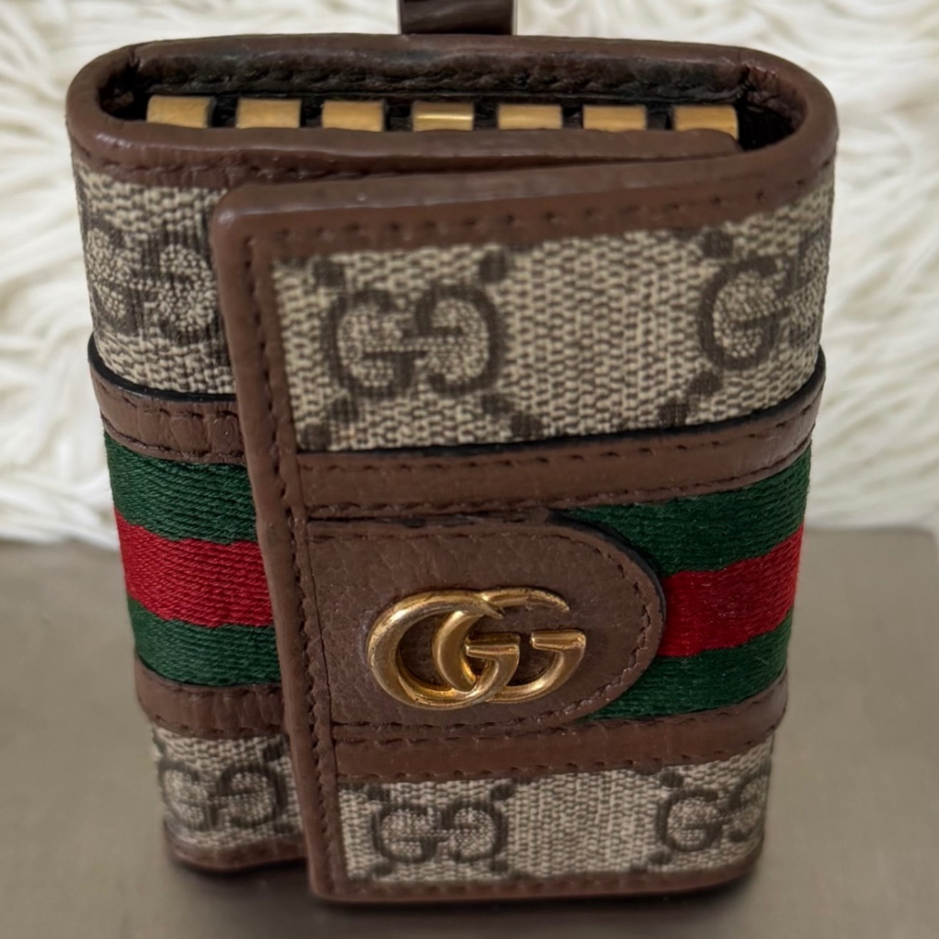 美品 グッチ オフィディア GG スプリーム シェリーライン 6連 キー