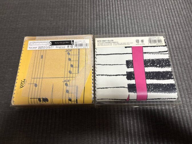 鍵盤カバー2枚セット ショパン柄・リボン柄 新品未使用 SETO CRAFT