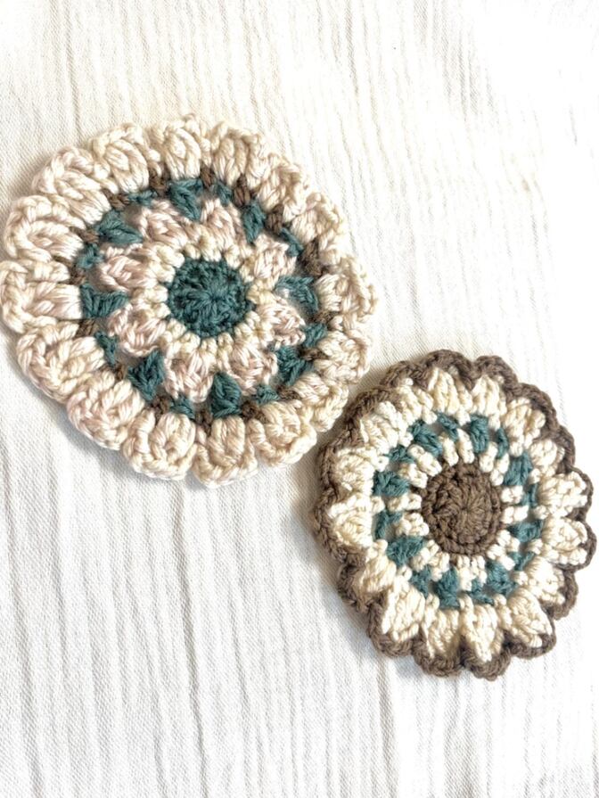 ハンドメイド コースター 2枚セット