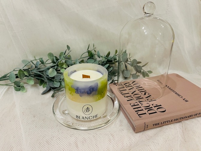 【ボタニカルキャンドル】Shortプリザーブドフラワーを沢山詰め込んだボタニカルキャンドル